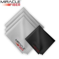 Miracle Fiber Microfiber Cleaning Cloths (Extra Large Pack),Black, Grey