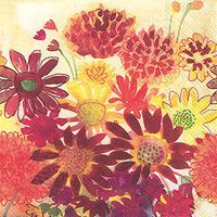 Boston International Bunch of Fall Flowers Paper Lunch Napkins 20 Ct.