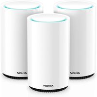 Nokia WiFi Beacon 3 Mesh Router System - Intelligent, Seamless Whole Home WiFi Coverage Extender - Connect Your Whole House WiFi Network, Ultra Fast Self-Healing Mesh Router System - Trio (3-Pack)