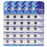 CR1220 3V Lithium Button Cell Batteries for Thermometer (50pc 10cards)