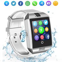 LAHYXAL Smart Watch Bluetooth Smartwatch Touchscreen Smart Wrist Watch Fitness Tracker with Camera SIM SD Card Slot Pedometer Compatible iPhone iOS Samsung LG Android Men Women Kids (White)