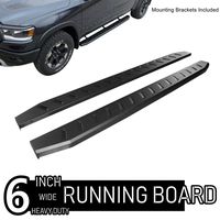 ONINE 6 Inch Black Running Boards Custom Fit 2009-2018 Dodge Ram 1500 & 2019 Dodge Ram 1500 Classic Quad Cab Extended Cab Rocker Panel Mount Side Steps Nerf Bars