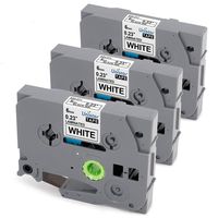 Compatible TZ Tape, Unistar Black on White Tape 6mm (1/4 Inch) 0.23" Laminated Tape Cartridge Label Tape TZe-211 Replacement for Brother P Touch Label Maker PT-D210, PTD400AD, P-Touch Cube