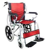 wheelchair Lightweight Folding Transport, Ultra Light Manual Medical, Small Travel Trolley,Suitable for The Elderly and Disabled