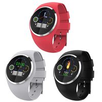 LIDIWEE Smart Watch, Waterproof Fitness Activity Tracker with Heart Rate Monitor, Wearable Oxygen Blood Pressure Wrist Watch, Bluetooth Running GPS Tracker Sport Band, Grey, Black, Red