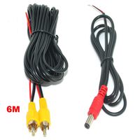 Auto Wayfeng WF 6 Meters RCA Video Cable with Power Line For Car Parking Rearview Rear View Camera Connect Car Monitor DVD Trigger Cable