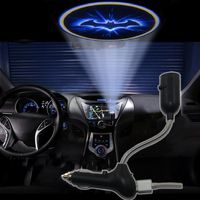 Spoya Cool Blue bat Batman USB Car dome ceiling CREE LED cigarette lighter logo laser projector light lamp