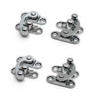 Karcy Left Latch Hook Hasp Wood Jewelry Box Hasp Catch Buckle Shackle Lock - Pack of 4