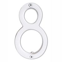 NACH hh-sdw6-wht-8 House Address Number Floating Shadow, Glossy White #8