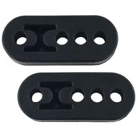 LUNSOM Car Exhaust Hanger Mount Bushing Premium 4 Hole Insulator Shock Absorbent Replacement Support Bracket for Tail Pipe Exhaust System High Density Rubber Universal(Black - 2 Pack)