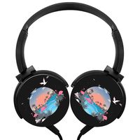 Wired Stereo Pink Flamingo Fantasy Headphone Noise Cancelling Over Ear Headphones with Microphone Portable Headset Earphone Earpiece