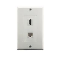 Yomyrayhu HDMI and Cat6 Ethernet RJ45 Wall Plate for HDTV