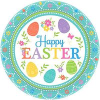 Amscan Lovely Easter Paper Round Plates, 8 Ct. | Party Tableware