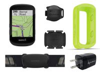 Garmin Edge 530 GPS Cycling Computer with included original Garmin Silicone Case and Wearable4U Wall Charging Adapter Bundle