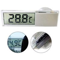 LCD Car Digital Window Thermometer On The Window Celsius Fahrenheit with Clock Function Mini Weather Station