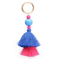 Colorful Boho Pom Pom Tassel Bag Charm Key Chain (M style)