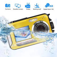 Waterproof Camera Underwater Camera for Snorkeling Full HD 1080P 24.0 MP Waterproof Point and Shoot Digital Camera Dual Screen Action Camera