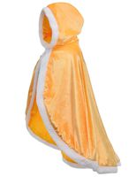 Party Chili Fur Princess Cape Fur Hooded Cloaks Costume for Little Girls Dress Up Yellow 4-5 Years(120cm)