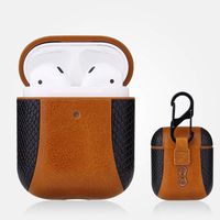 Leather case for AirPods (Brown & Black)