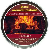 Premium 100% All Natural Soy Wax Aromatherapy Candle - 4-oz Tin - Fireplace: A woodsy, earthy aroma. True to it's name.
