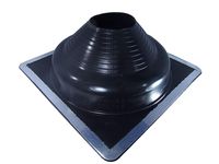 Dektite Premium #8 Black EPDM Metal Roof Pipe Flashing, Square Base, Pipe OD 6-3/4" to 14"