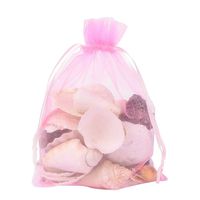 PH PandaHall 100 PCS 5x7 inch Pink Organza Drawstring Bags Party Wedding Favor Gift Bags for Baby Shower, Birthday, Party, Christmas