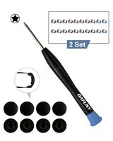 DAFUNY 8 Pack Rubber Case Feet + 2 Set (20pcs) Repair Replacement Screws Set + 1pcs 5-Point Pentalobe Screwdriver Compatible with Unibody MacBook Pro Retina for A1425 A1502 A1398 13" 15" Bottom Case