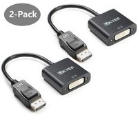 Displayport to DVI Adapter 2-Pack, UKYEE Display Port (DP) to DVI Converter Male to Female Compatible with Computer,Laptop,PC,Monitor,Projector,HDTV -Black