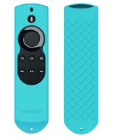 OEAGO Silicone [Anti Slip] Shock Proof Cover Case for All-New Fire TV with 4K Alexa Voice Remote (2017 Edition) (2nd Gen) / Fire TV Stick Alexa Voice Remote (Teal)