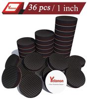 Yelanon Non Slip Furniture Pads 36 pcs 1" Anti Skid Furniture Pads Stopper Self Adhesive Rubber Feet Furniture Pads Wood Floor Protector for Furniture Grippers on Hardwood Floor - Protectors Chair Leg