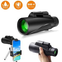 OuTera Monocular Telescope,12x50 Compact Handheld Waterproof Portable Telescopes,Monocular Telescope with Phone Holder,High Power BAK4 Prism Monocular Scope with Tripod for Hiking,Watching Games