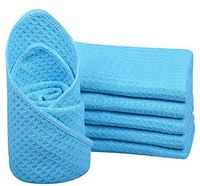 YingYing Bath and Clean 6-Pack 12"x12" Microfiber Waffle Weave Washcloths Facial Cloth Dish Cloths Dishcloths Household Cleaning Rags