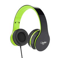 Elecder i40 Headphones with Microphone Foldable Lightweight Adjustable Wired On Ear Headsets with 3.5mm Jack for iPad Cellphones Laptop Computer Smartphones MP3/4 Kindle Airplane School (Green/Black)