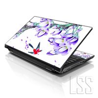 LSS 15 15.6 inch Laptop Notebook Skin Sticker Cover Art Decal Fits 13.3" 14" 15.6" 16" HP Dell Lenovo Apple Asus Acer Compaq (Free 2 Wrist Pad Included) Bird Floral