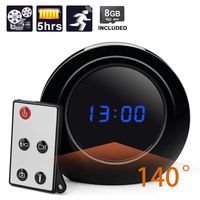 Spy Clock Camera with 140 Degree Wide View Angle Lens - Secret Pinhole Camera Recorder Support Photo Taking and 5 Hours Long Time Recording, 16GB Memory Card Built-in