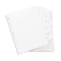 Blue Summit Supplies 3 Ring Binder Dividers with Reinforced Edge, 1/8 Cut Tabs, Letter Size, 3 Hole Punch Section Index Dividers for Binders, White, 96 Pack