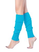 V28 Women Juniors 80s Eighty's Ribbed Leg Warmers for Party Sports (Blue B)