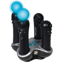 Elite Quad Charging Bay for PlayStation Move Controllers with 4 USB Slots