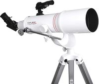 Explore Scientific FirstLight 90mm Refractor Telescope with AZ Mount (White) - Telescope for Adults Stargazing - Portable Doublet Refractor Telescope - Beginner Astronomy Telescope