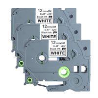 Aomya 3 Pack TZe-231 P-Touch Label Maker Tape 1/2"x26.2ft (12mm x 8m) Black on White Compatible for BRO PT-1010, PT-1010B, PT-1010NB, PT-1010R, PT-1010RDT, PT-1010S