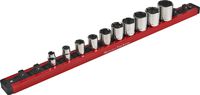 Mechanic's Time Savers Lock-A-Socket Tool Organizer: Magnetic Locking Socket Rack, 3/8" Drive Sockets