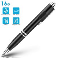 Digital Voice Recorder 16GB,Portable Voice Activated Recorder Pen Rechargeable Mini Audio Recorder Playback MP3 Player,Super Long Battery Life,150hrs Recorded Files for Meeting Lecture Class Interview