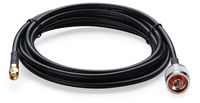RF Pigtail Jumper Cable RP-SMA Male to N Male RG-58 Wireless WiFi Connections Made in The U.S.A, 3 Meters - with Polyolefin Cross-Linked Strain Relief