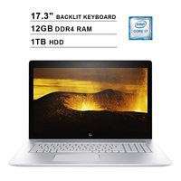 2019 Newest HP Envy 17.3 Inch FHD Laptop (Intel Quad-Core i7-8550U up to 4GHz, 12GB DDR4 RAM, 1TB HDD, NVIDIA MX150 4GB, Backlit Keyboard, DVD, WiFi, Bluetooth, HDMI, Windows 10) (Renewed)