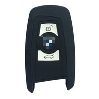 New Black keyless smart remote key case key cover holder key skin fob jacket for BMW 2 Buttons