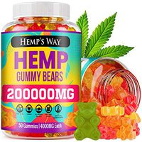 Hemp Gummies - 200,000mg, Stress, Insomnia & Anxiety Relief - Made in USA - Tasty & Relaxing Herbal Gummies - Premium Extract - Mood & Immune Support - Omega 3-6-9 Complex