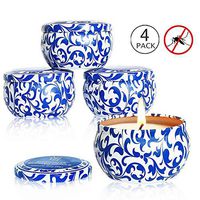 YIHANG Citronella Scented Candles, Pure Soy Wax Travel Tins Candle Citronella, 4-Pack Gift Set