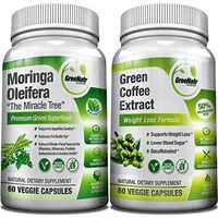 Moringa Oleifera + Green Coffee Bean Extract– Weight Loss, Healthy Heart and Blood Sugar Support Bundle – 120 Count