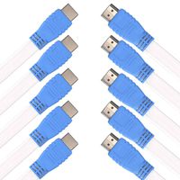 Flat High-Speed HDMI Cable - 4 FT(5 Pack), Supports (4K@60HZ, 1080p FullHD, UHD, Ultra HD, 3D, High Speed with Ethernet, ARC, PS4, Xbox, HDTV)