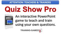 Quiz Show Pro - A Jeopardy style teaching and training game, Add your own questions! Single User Lic.